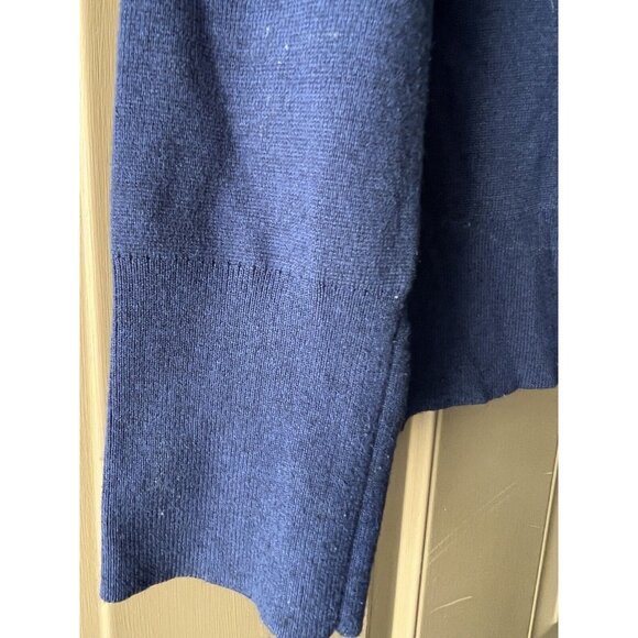 Banana Republic Pullover Sweater Dark Blue Preppy V Neck Womens Size M - Picture 3 of 8